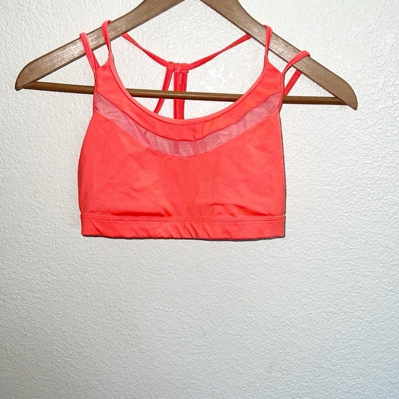 Victoria Secret Sport Salmon Mesh Detail Strappy Sports Bra - Picture 1 of 7